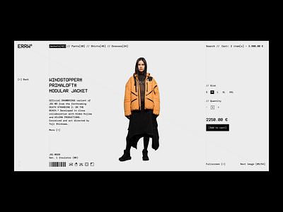 Errorwear® concept pt. 01 concept interface layout typography ui ux web design website
