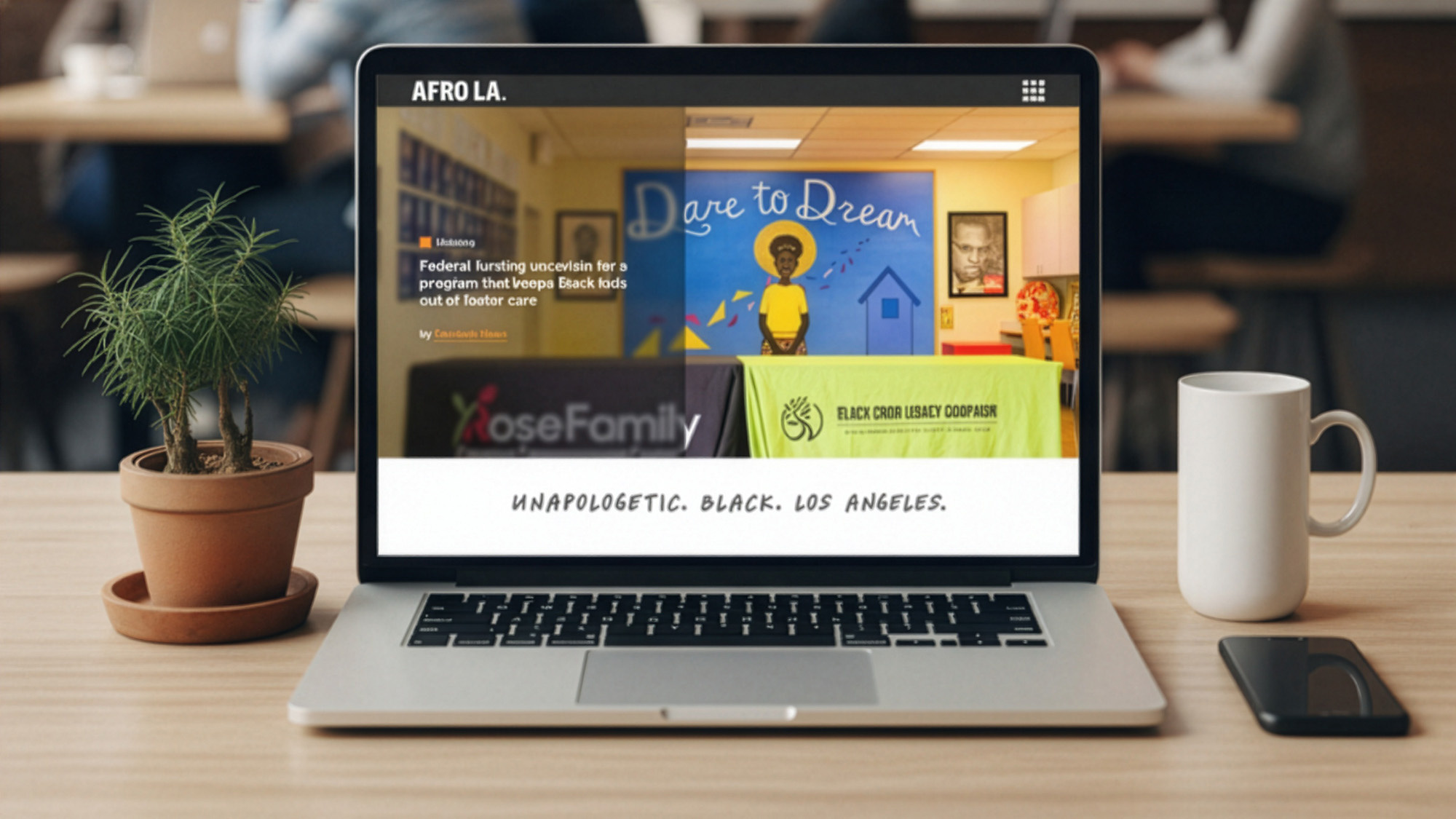 AFRO LA News branding california graphic design logo los angeles media merchandise news publication ui website wed design