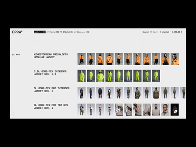 Errorwear® concept pt. 07 branding concept design e commerce interface layout typography ui ux web