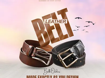 Design for a leather bely brand 3d animation branding graphic design logo motion graphics ui