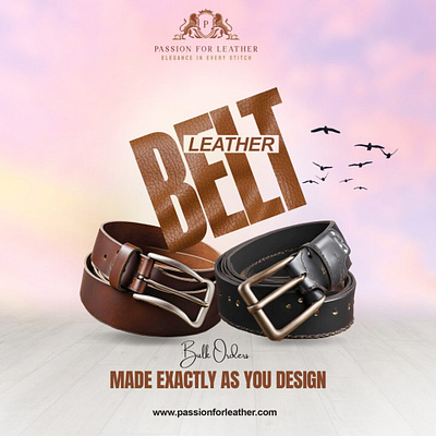 Design for a leather bely brand 3d animation branding graphic design logo motion graphics ui