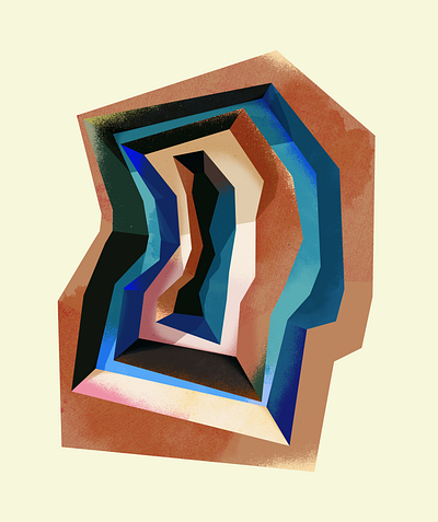 Folded Depth 3d artwork design graphic design illustration