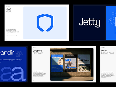 Jetty — Full Brand Identity System for Insurance Platform brand design brand guideline brand identity brand identity design brandbook design branding design insurance insurance branding insurance platform life insurance logo logo and branding minimal redesign saas branding travel insurance