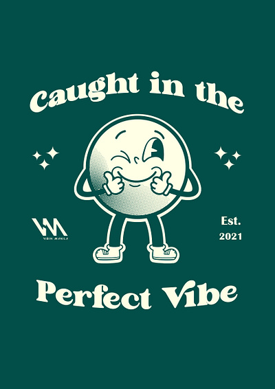 Vibin Manila's Perfect Vibe Retro Art adobe illustrator character illustration illustration art illustrator mascot mascot art mascot design retro art retro character shirt design tshirt design