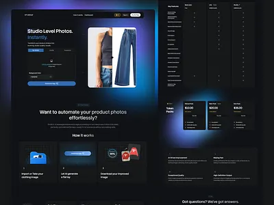 Landing page design b2b dark mode dark theme dashboard graphic design landing page product design saas software ui webdesign