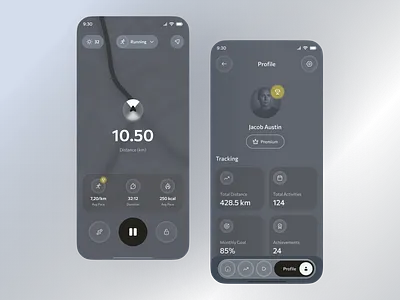 Habit & Fitness Tracker Mobile App UI Concept activity tracker app design fitness fitness app fitness motivation app fitness tracker habit app habit building habit tracker health app healthy lifestyle mobile mobile app mobile app design mobile ui productdesign tracking app ui uiux wellness app