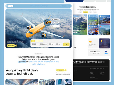 Flight Booking Website Design adventure aircraft booking booking platform booking service cheap airline tickets clean destination flight booking flight ticket flight website holiday service shcedule ticket tour travel travel agency travel website ux