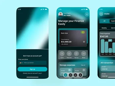 Finance App appconcept designtrends mobileappdesign productdesign uiux