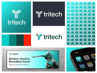 Tritech Logo Concept app icon brandidentity branding brandlogo design elegant design geometric design graphic design gridlogo illustration logo logos minimal minimalist modern motion graphics simple design t letter techlogo technology