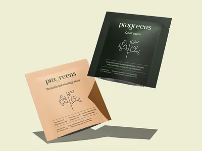 pragreens - Microgreens Sachet Design brand design brand experience branding concept development creative direction eco design label design local farm microgreens minimal design modern branding organic branding organic design packaging design pouch design product design ready to eat urban farming visual identity yellow hyphen