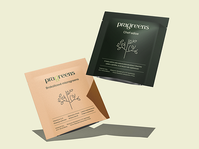 pragreens - Microgreens Sachet Design brand design brand experience branding concept development creative direction eco design label design local farm microgreens minimal design modern branding organic branding organic design packaging design pouch design product design ready to eat urban farming visual identity yellow hyphen