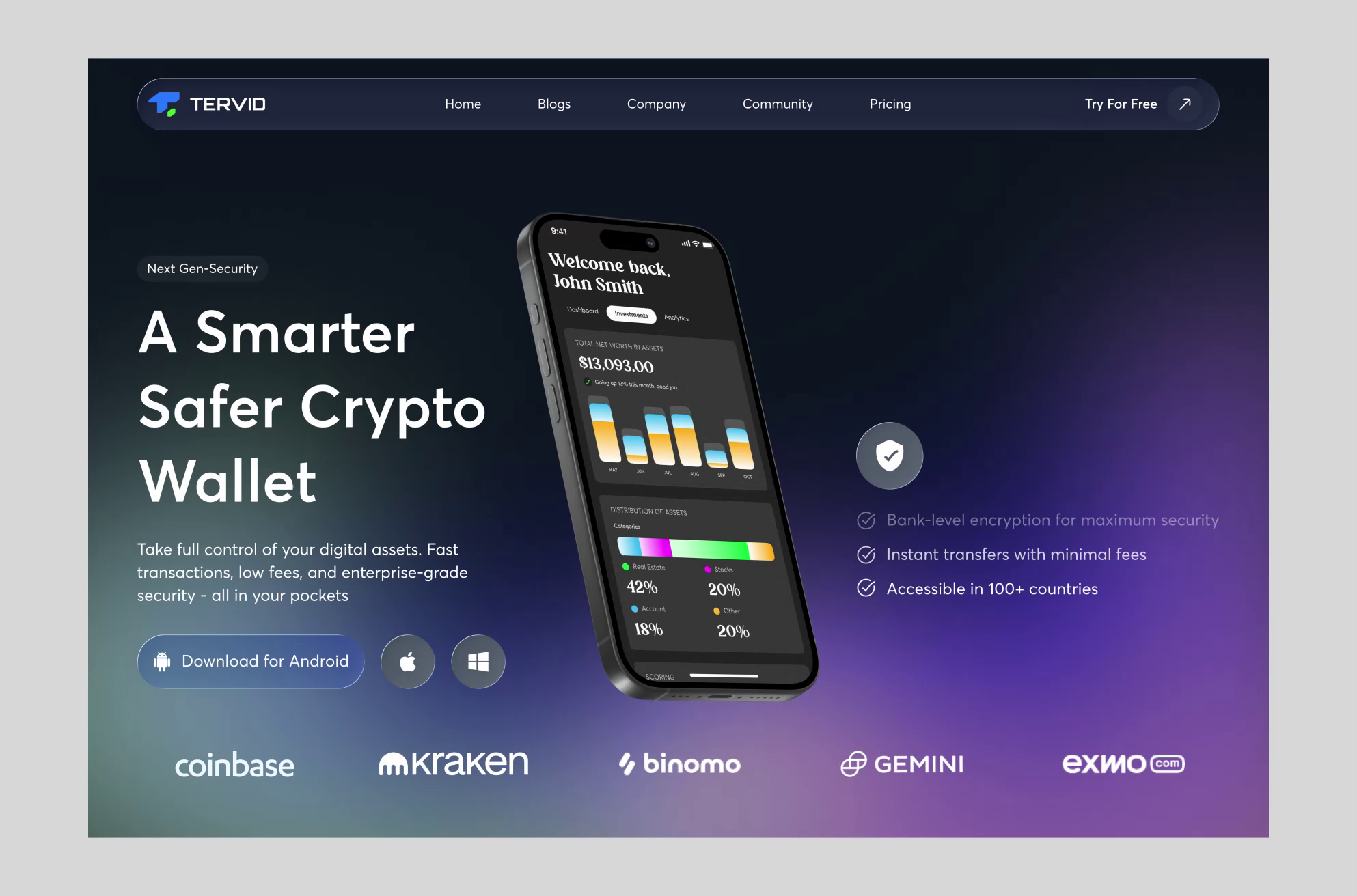 Tervid - Crypto Wallet Platform by DesiznLab Studio on Dribbble