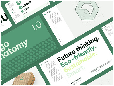 Cubee – Visual Identity Toolkit | Brand System brand identity branding clean energy dtail studio eco friendly energy brand green tech grid based design logo guidelines logo system modern modular identity packaging design smart energy smart home symbol design typography system visual identity