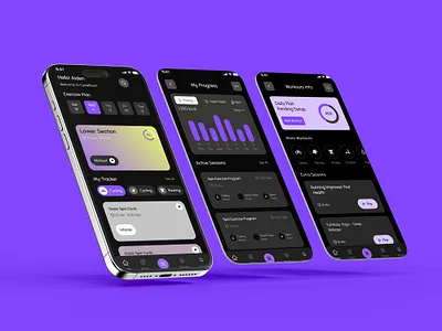 CycleBoost — Modern Fitness Tracking App UI app app design app ui design ios mobile mobile app mobile app design mobile app ui mvp react native ui ui design user interface ux ux design