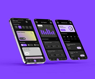 CycleBoost — Modern Fitness Tracking App UI app app design app ui design ios mobile mobile app mobile app design mobile app ui mvp react native ui ui design user interface ux ux design