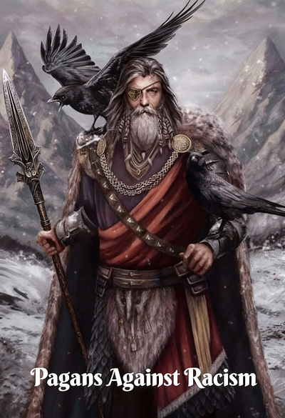 PAGAN ART WORK cover art work graphic design odin the almighty father pagan poster