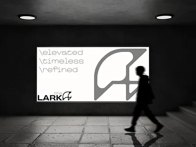 theLARK billboard billboard mockup bird icon bird logo branding design grafiko labs graphic design icon bird logo logo design minimal bird minimal logo minimalist logo mockup modern mockup premium mockup simple logo