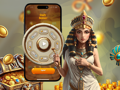 Pyramids Hunter (Gambling) casual game daily spin gambling ios app puzzle game uxui design