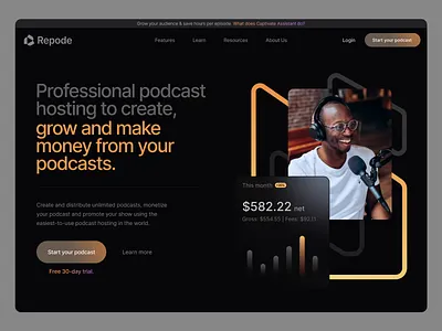 Repode - webdesign brand branding design digital hero illustration landing landingpage product ui visual web webdesign