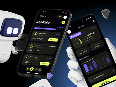 TrackFi (Fintech) finance app fintech ios design loan app money management product design ui ux design