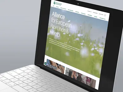 Alliance for European Flax-Linen & Hemp ui webdesign