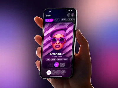 Blast Dating App app badoo bumble clean dating minimal mobile tinder ui web