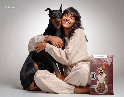 Biskoo Pet Food – Natural Nutrition for Dogs & Cats animation branding design graphic design label logo motion graphics packaging pet product visualidentity