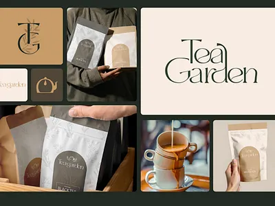Tea Garden-Branding and Packaging Design bean logo brand guide branding branding identity coffee app coffee cup coffee logo coffee packaging coffee shop food packaging fresh branding herbal tea logo organic tea branding tea logo tea packaging