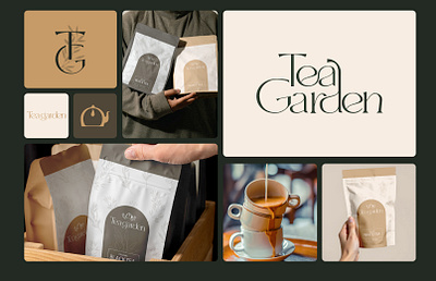 Tea Garden-Branding and Packaging Design bean logo brand guide branding branding identity coffee app coffee cup coffee logo coffee packaging coffee shop food packaging fresh branding herbal tea logo organic tea branding tea logo tea packaging