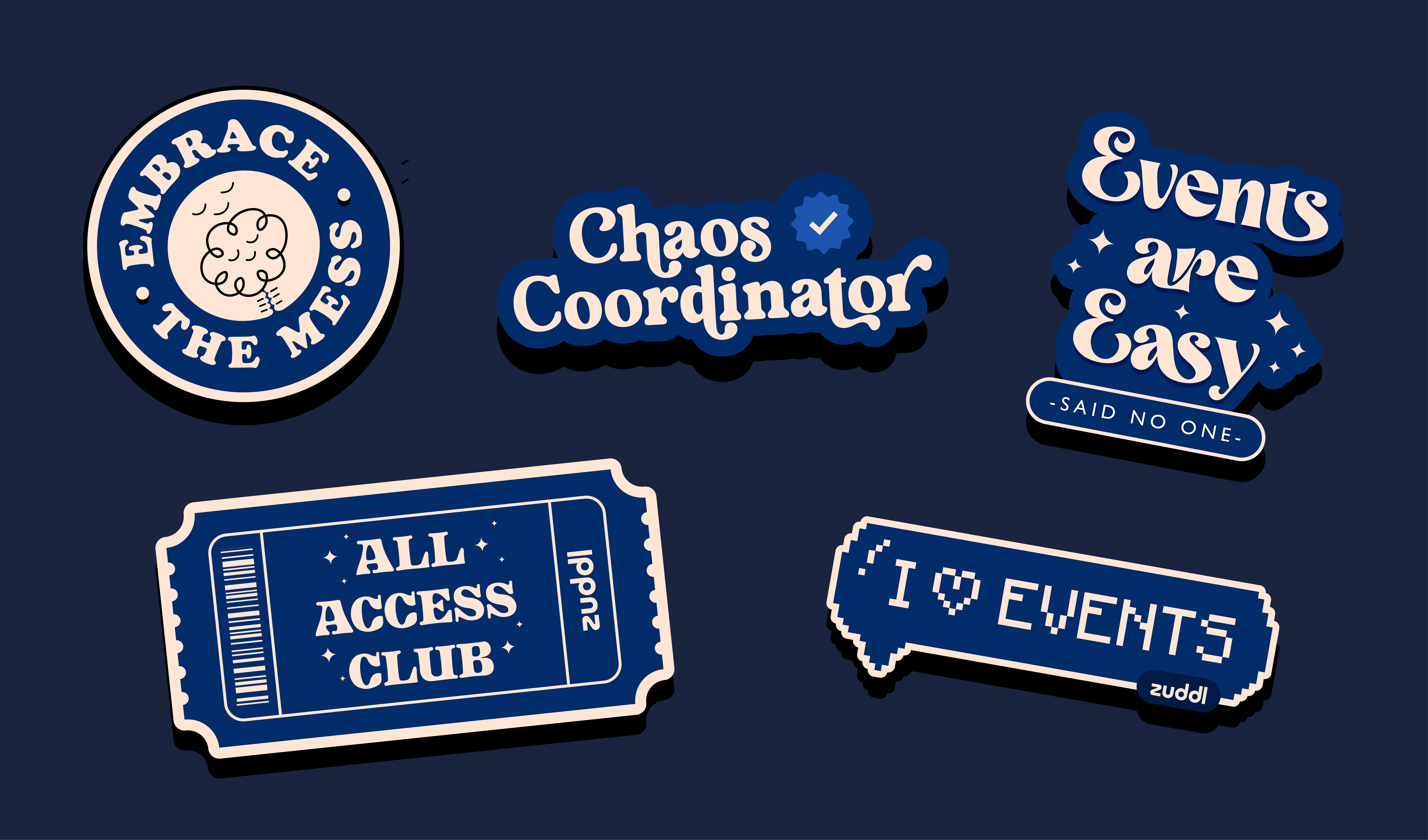 Event Marketer Sticker Pack event merch sticker vector