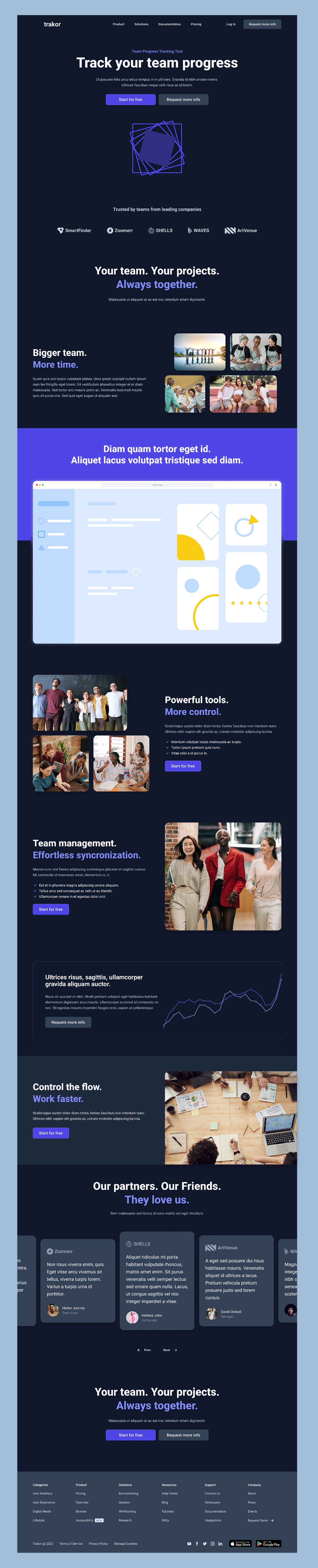 Trakor – Team Progress Tracker UI appdesign figma framer landing[page productdesign uidesign uiuxdesign webappdesign website design