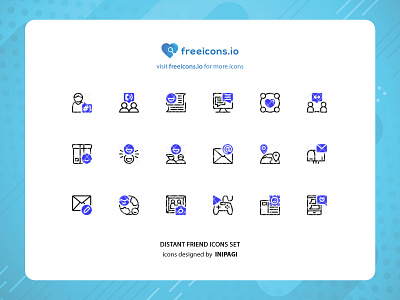 DISTAND FRIEND ICON SET branding design free icons icon illustration logo ui vector vector logo web