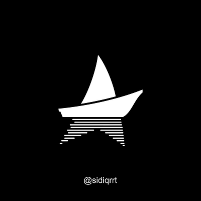 BOAT STAR design icon logo minimal