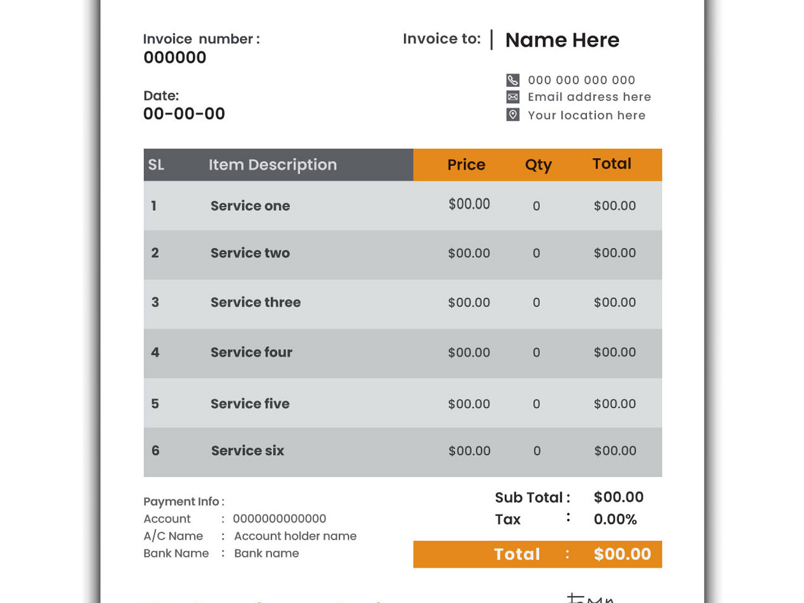 professional and branded invoice template by Md Abu Faysal Sarker on ...