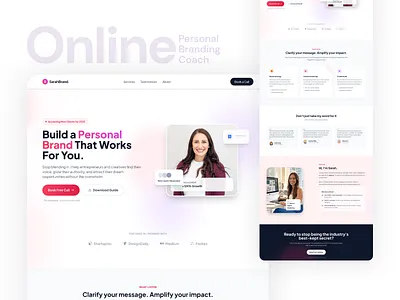Landing for Personal Branding Coach design landing ui