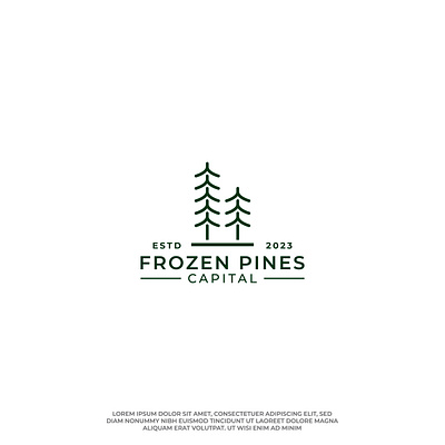 The Frozen Pines logo abstatct logo branding financial logo flatlogo frozen logo graphic design hedge fund logo illustration letter logo logo logo design minimalist logo pine pine logo ui
