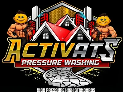 Pressure washing animated Logo and Static Logo. animated logo articon graphic design logo