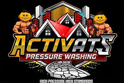 Pressure washing animated Logo and Static Logo. animated logo articon graphic design logo