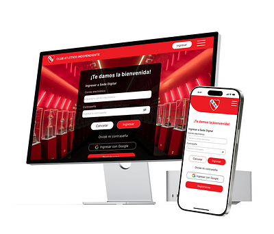 Club Atlético Independiente - Sede digital diseño web experiencia de usuario iniciar sesión ui