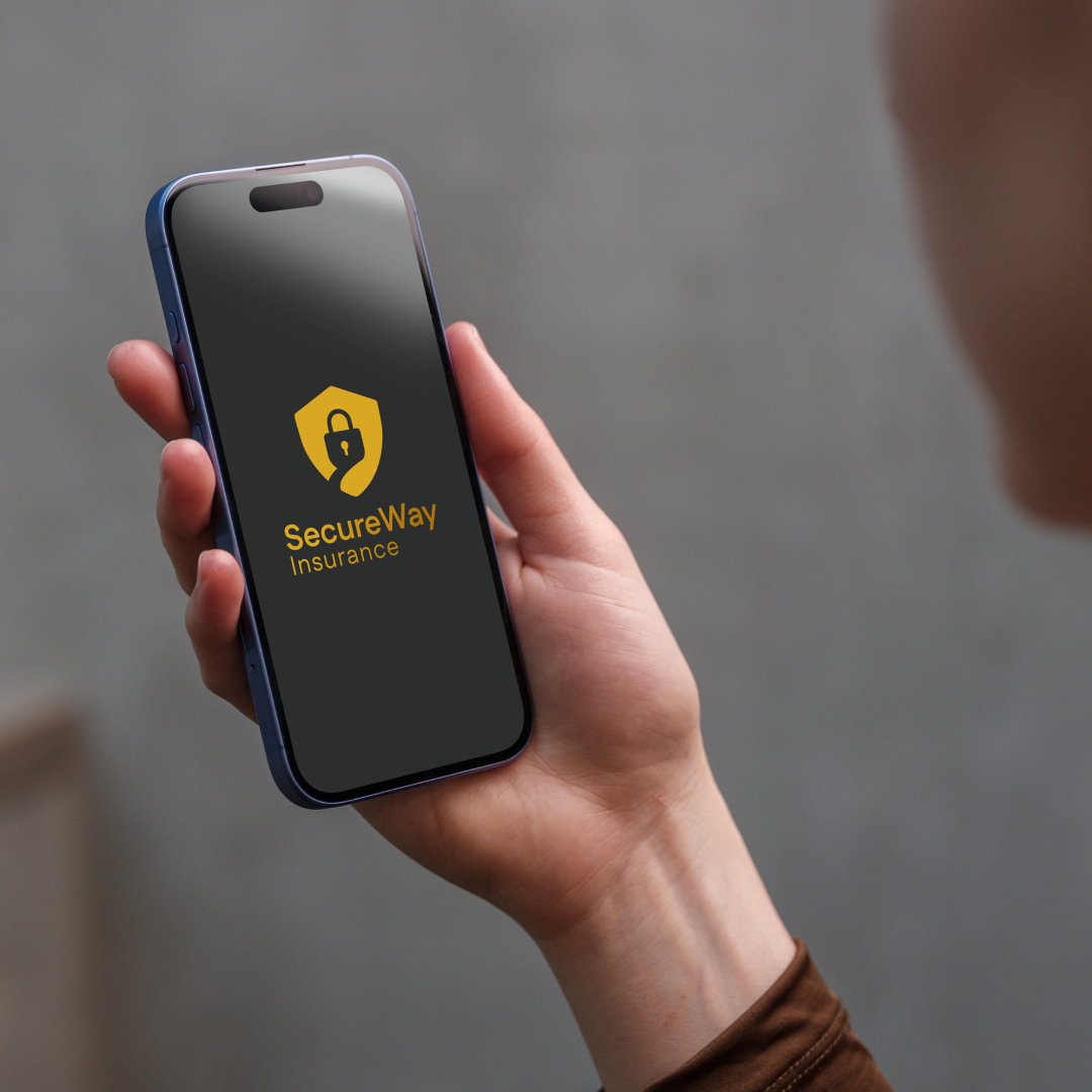 SecureWay Insurance - Logo & Brand Identity app icon brand identity branding design system financial services fustat font golden color insurance logo lock icon logo design mobile app mockup protection secureway insurance security shield logo typography uiux visual identity vtn