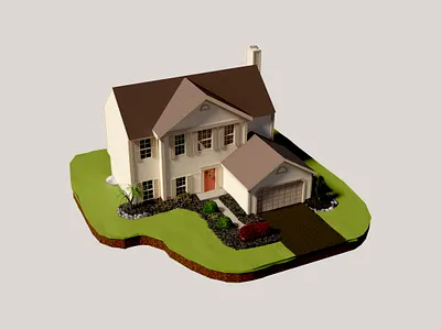 Worthington Crossing Drive Isometric Home 3d 3d rendering graphic design illustration landscape