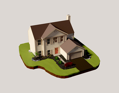 Worthington Crossing Drive Isometric Home 3d 3d rendering graphic design illustration landscape