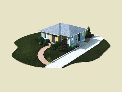 West Market Isometric Home 3d 3d rendering graphic design illustration