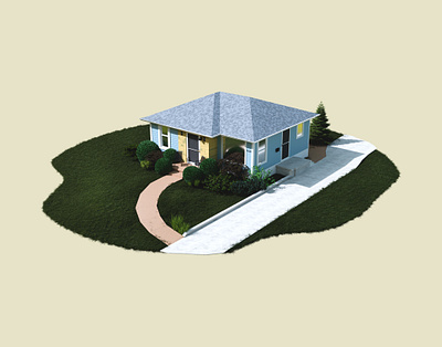 West Market Isometric Home 3d 3d rendering graphic design illustration