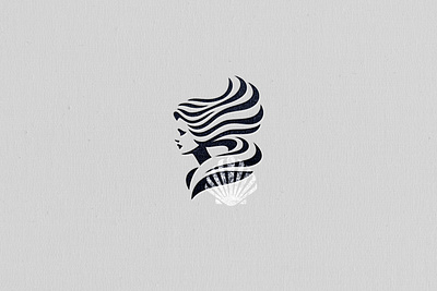 Mermaid beauty branding design graphic design icon illustration logo logo design mermaid minimalist mysterious mystical ocean sea silhouette siren underwater vector water