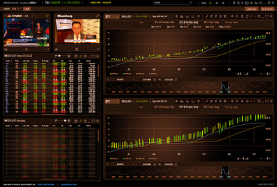 SmartEdge - Charles Schwab - Night Mode Dashboard - Data Viz clean dashboard financial ui ux