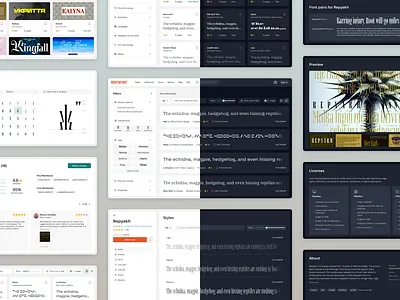 Rentafont | Website Redesign catalog font fontservice redesign saas web