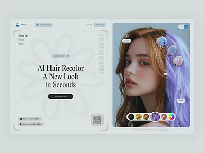 ai image generator \ ReTint AI ai website design app landing page clean web design hero section design minimalist ui mobile app website product landing page saas landing page software company startup landing page tech website user interface design web ui design