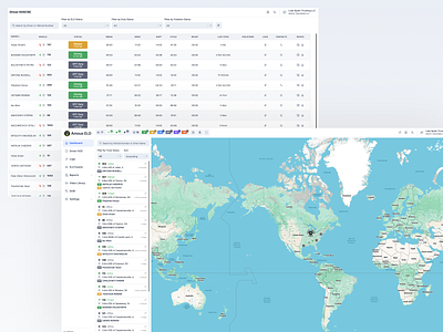 Logistics Dashboard - early explorations for Amous LED dashboard design driver logistics product design route ui ux web
