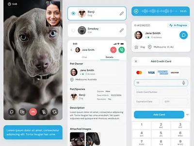 Phone a Vet Design System - Light app b2b mobile app saas startup ui ux